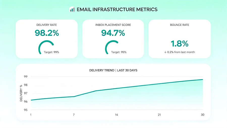 Email infrastructure metrics